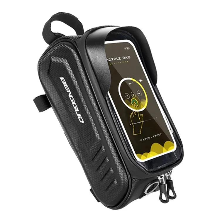 Bengguo BG-0828 Sac à Vélo à Écran Tactile Imperméable EVA Sac à Cadre de Tube Supérieur à Cycle Dur - Style B
