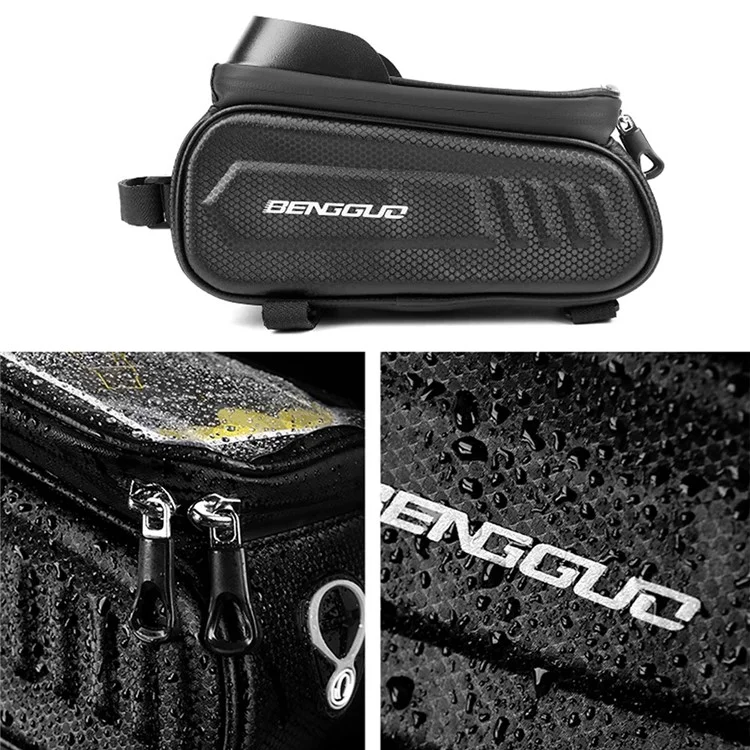 Bengguo BG-0828 Sac à Vélo à Écran Tactile Imperméable EVA Sac à Cadre de Tube Supérieur à Cycle Dur - Style B