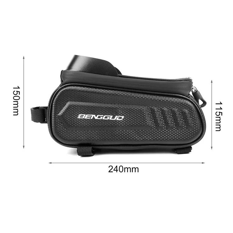 Bengguo BG-0828 Sac à Vélo à Écran Tactile Imperméable EVA Sac à Cadre de Tube Supérieur à Cycle Dur - Style B