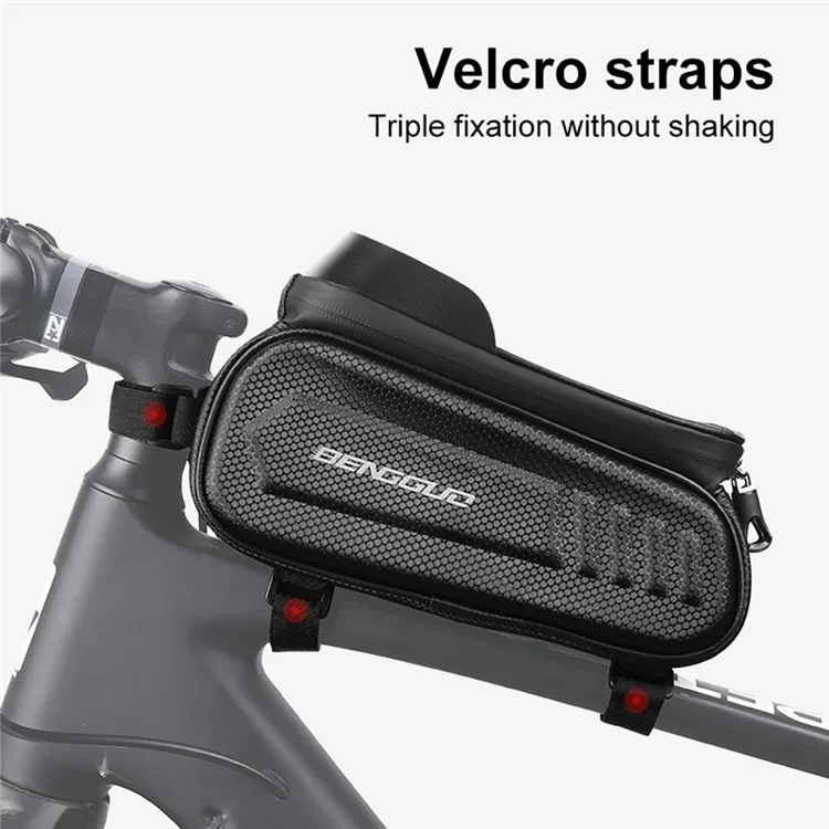 Bengguo BG-0828 Sac à Vélo à Écran Tactile Imperméable EVA Sac à Cadre de Tube Supérieur à Cycle Dur - Style B