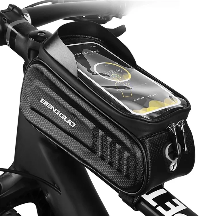 Bengguo BG-0828 Sac à Vélo à Écran Tactile Imperméable EVA Sac à Cadre de Tube Supérieur à Cycle Dur - Style B