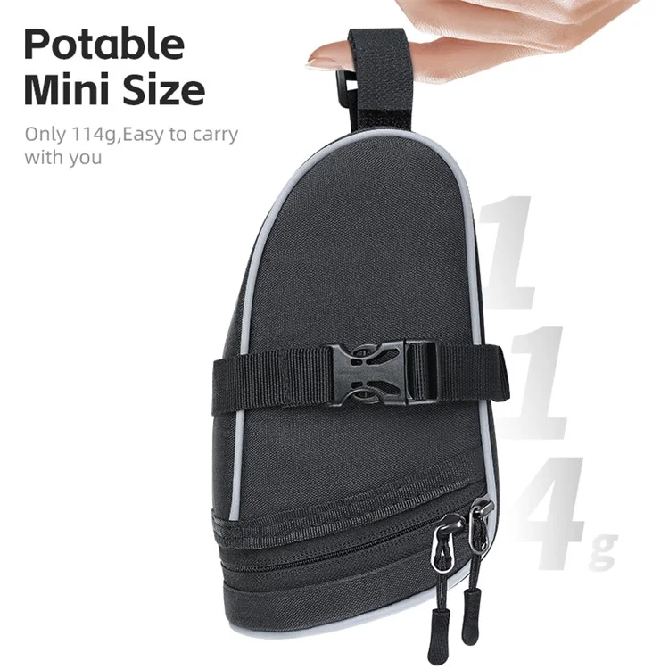 Ciclismo Oeste YP0707388 1L Bike Saddle Bag Oxford Canvas Reflective Bicycle Herramients Bolsa de Almacenamiento