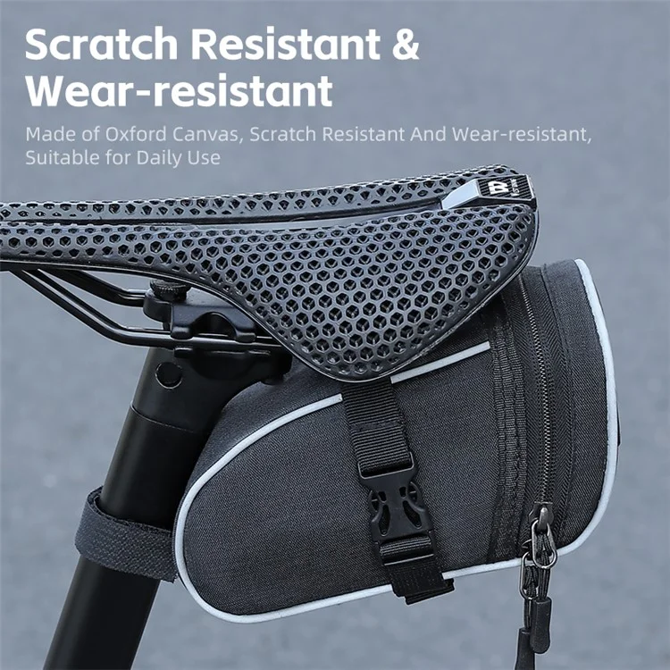 Ciclismo Oeste YP0707388 1L Bike Saddle Bag Oxford Canvas Reflective Bicycle Herramients Bolsa de Almacenamiento