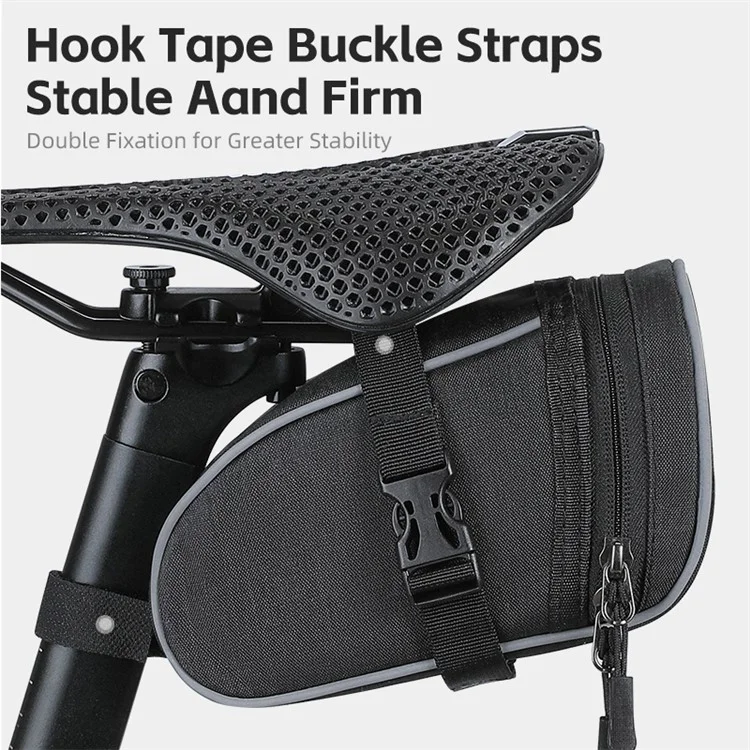 Ciclismo Oeste YP0707388 1L Bike Saddle Bag Oxford Canvas Reflective Bicycle Herramients Bolsa de Almacenamiento