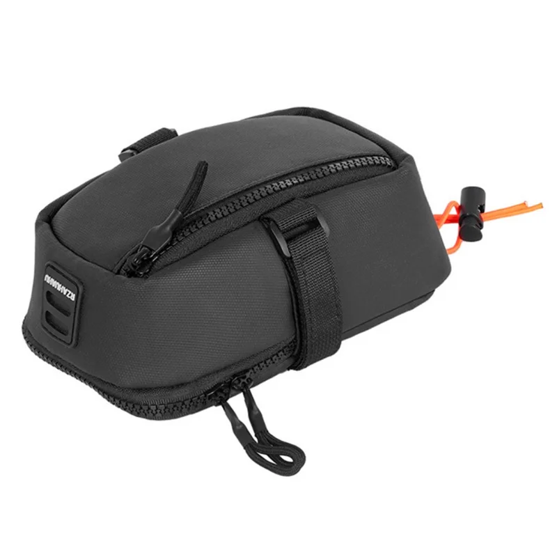 Rzahuahu Bike Saddle Bag Capacidad Expandible la Bolsa de Almacenamiento de Bicicleta de Tela 900D - Negro