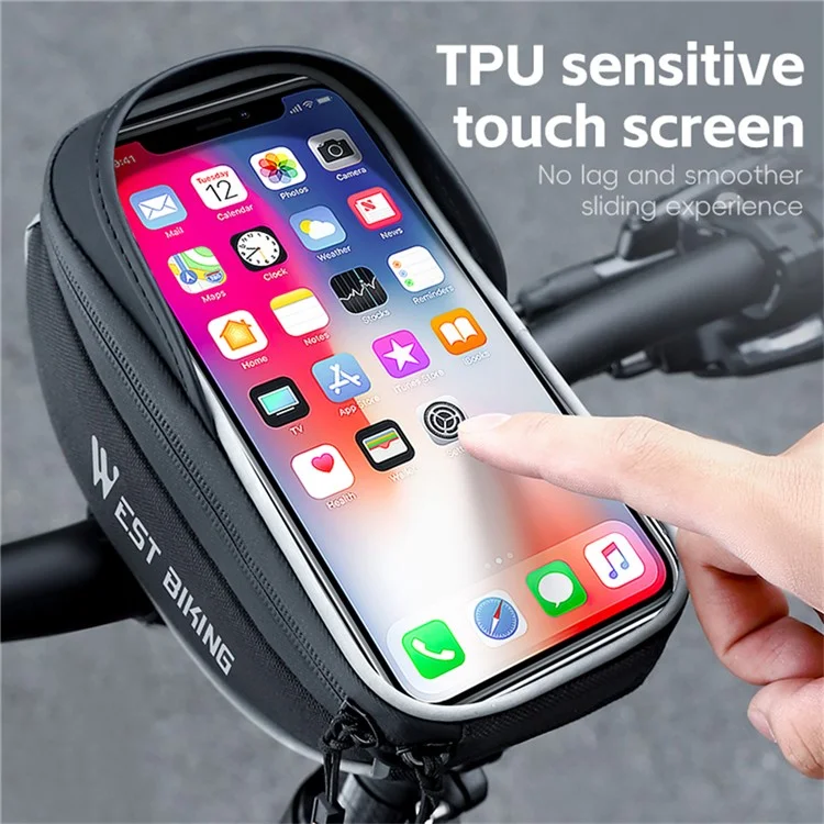 West Bicking YP0707390 Bike Frame Frente Top Tube Bag Bicicleta Holote Touch Screen Saco de Telefonia