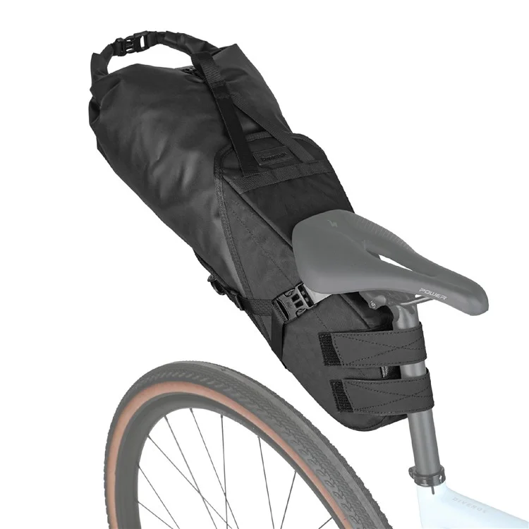 RHINOWALK BHD0020 14L Bicycle Rear Bag Large Capacity Waterproof Nylon Bike Saddle Bag - Black