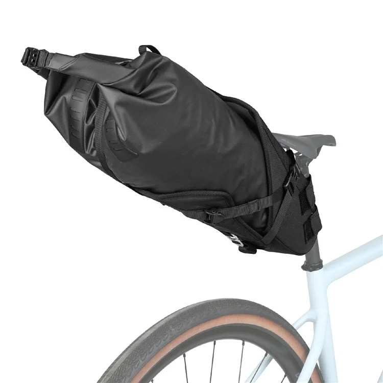 RHINOWALK BHD0020 14L Bicycle Rear Bag Large Capacity Waterproof Nylon Bike Saddle Bag - Black