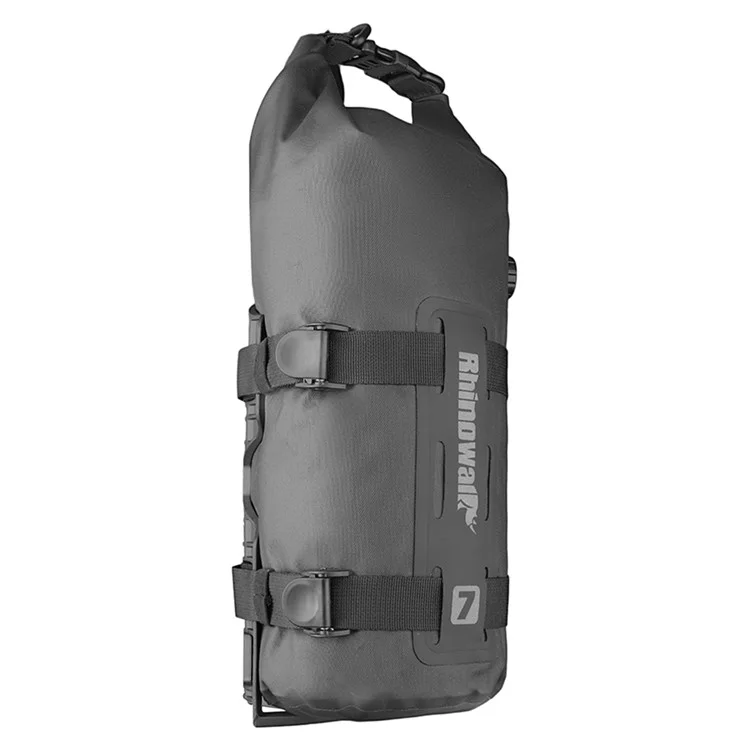Rhinowalk RK4071BK Bike Bife Bord Baquilla de Almacenamiento de Nylon 7l Bolsa de Horquilla Delantera Impermeable, 14.5x50cm - Negro