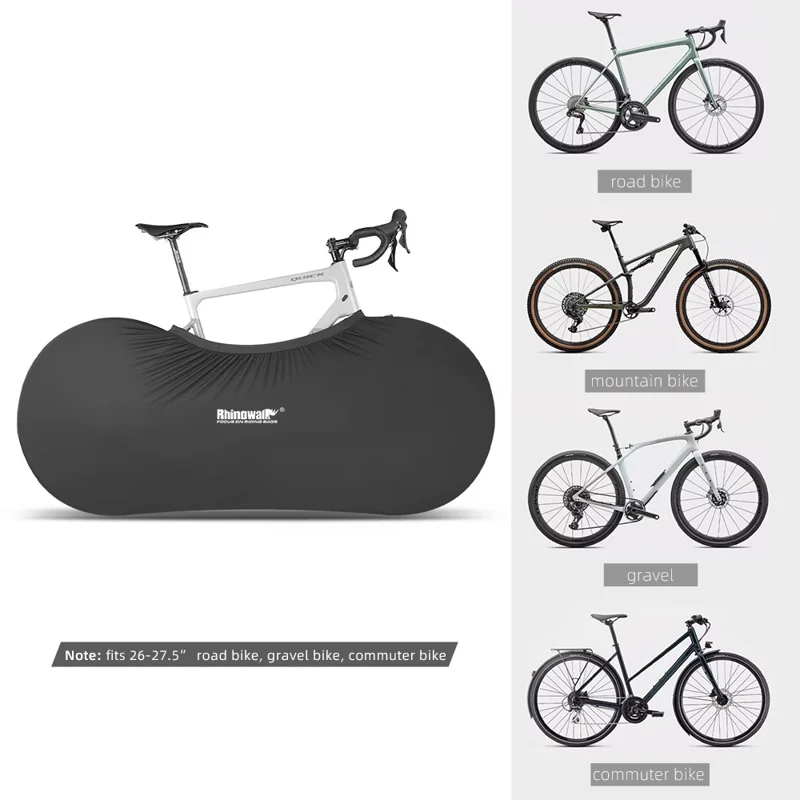 RHINOWALK RM266BK Elastic Bike Carrying Bag 27.5-inch Mountain Bike 700C Road Bike Carrier Bag, 160x75cm - Black