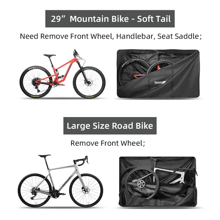RHINOWALK RM291 29-inch Bike Carrying Bag 27.5-inch 700C Road Bicycle Storage Bag