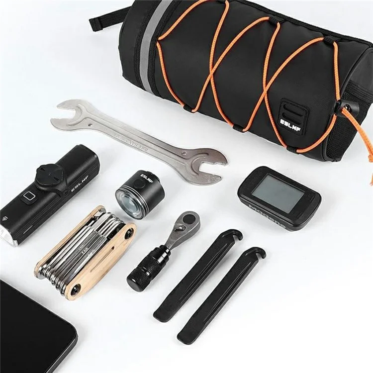 ESLNF 07CD0036 Cylindrical Bike Handlebar Bag Waterproof Bicycle Front Tube Bag with Shoulder Strap