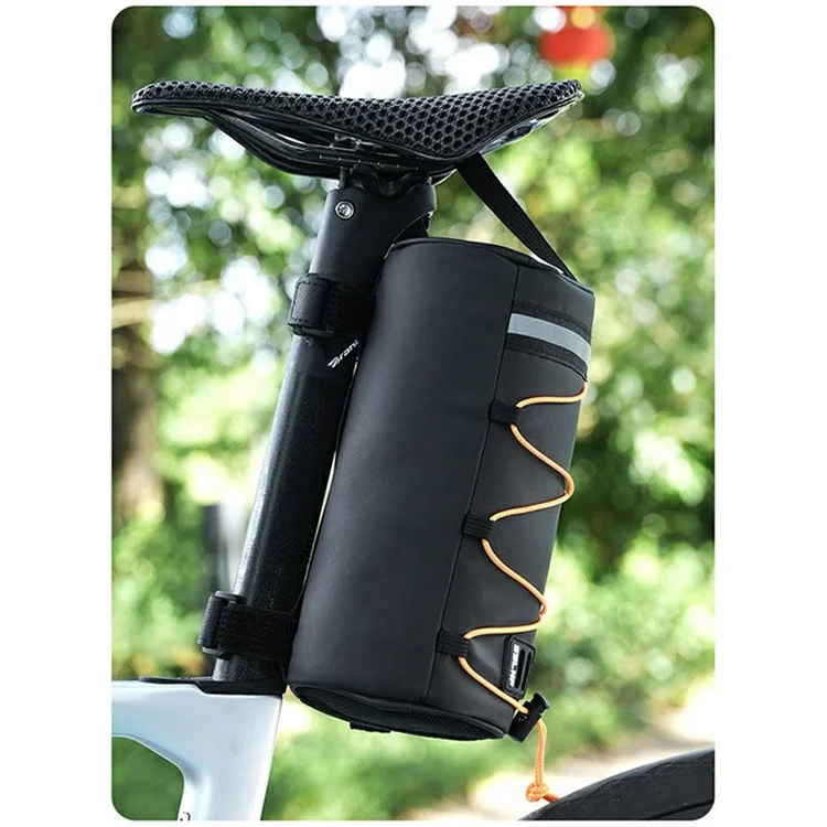 ESLNF 07CD0036 Cylindrical Bike Handlebar Bag Waterproof Bicycle Front Tube Bag with Shoulder Strap