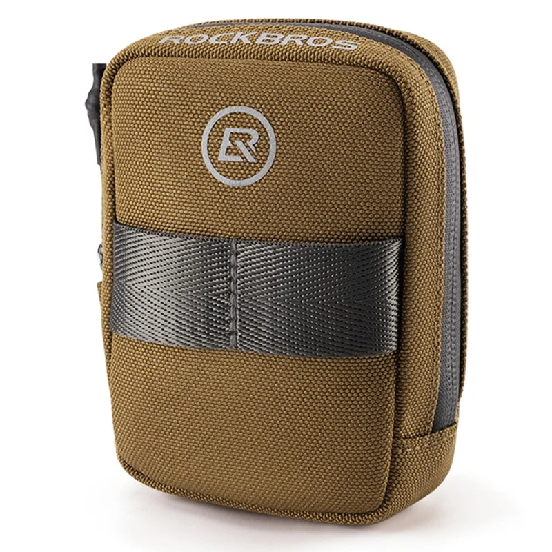 ROCKBROS Mini Bicycle Saddle Bag Lightweight 0.35L Bike Bag Portable Multi function Cycling Bag - Coffee