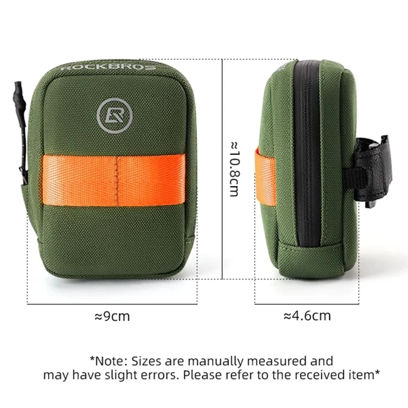 ROCKBROS Mini Bicycle Saddle Bag Lightweight 0.35L Bike Bag Portable Multi function Cycling Bag - Coffee