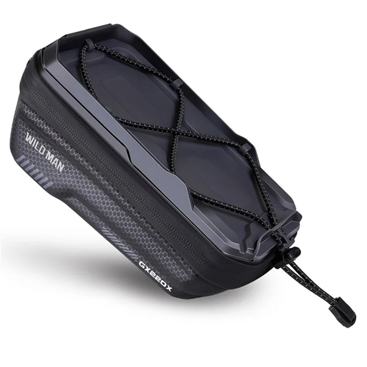 WILD MAN GX220X 1L Hard Shell Mountain Bike Front Beam Bag Quick Release Bicycle Top Tube Bag - Grey