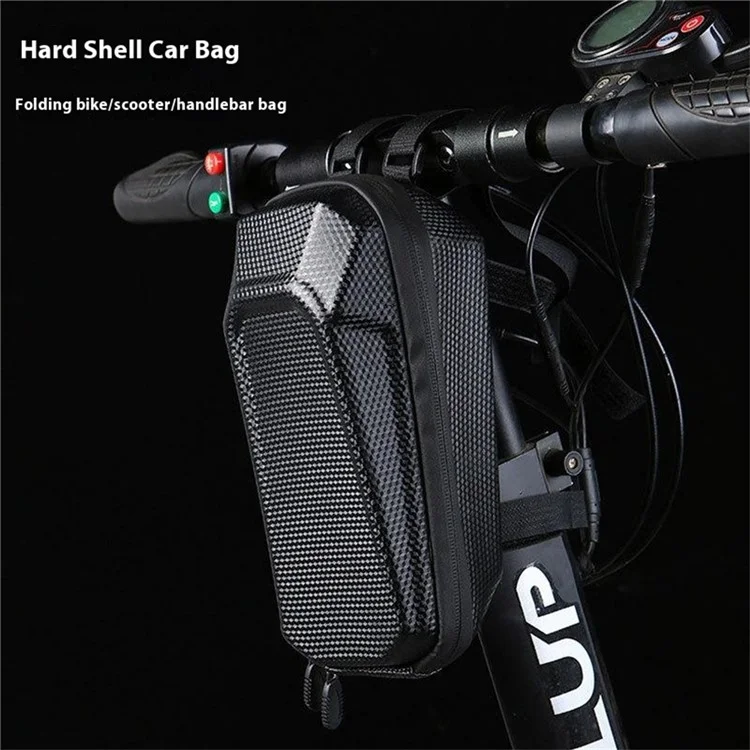 1.8L Bicycle Handlebar Hanging Bag MTB Road Bikes Scooter EVA Hard Shell Waterproof Front Bag