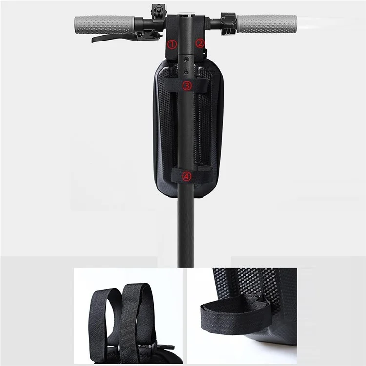 1.8L Bicycle Handlebar Hanging Bag MTB Road Bikes Scooter EVA Hard Shell Waterproof Front Bag