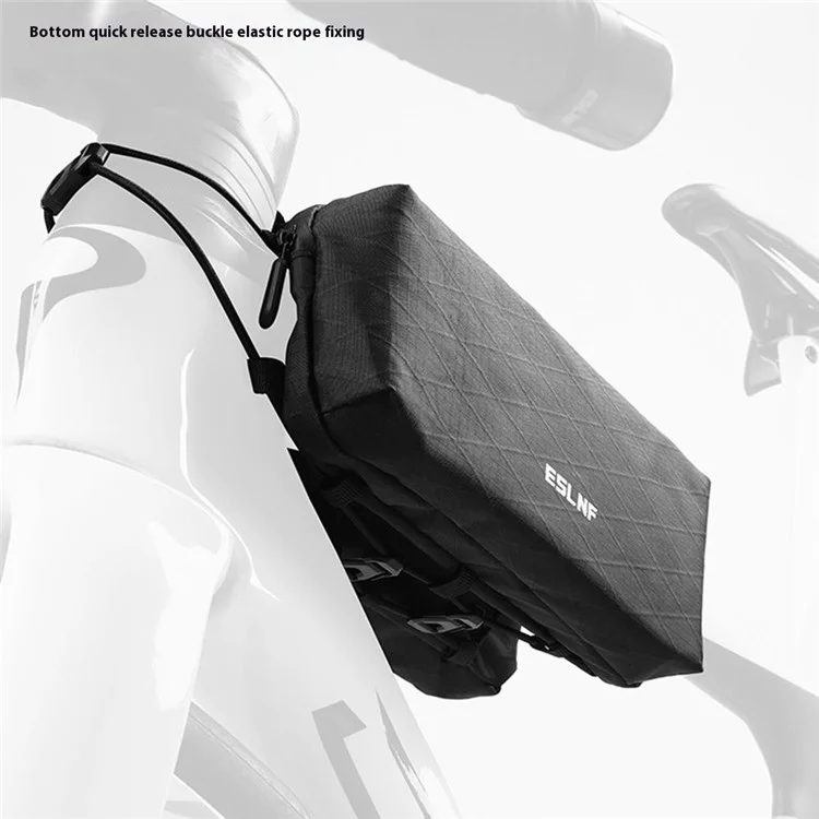 ESLNF Bolsa de doble cara para cuadro de bicicleta, bolsa para manillar de bicicletas de montaña y carretera, bolsa para tubo superior, 17 x 26 x 10 cm