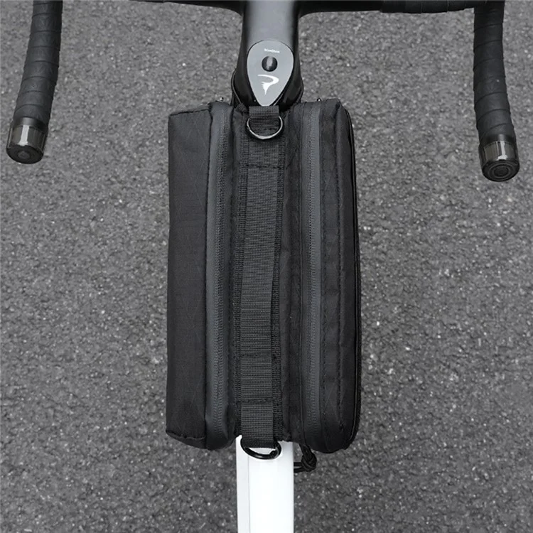 ESLNF Bolsa de doble cara para cuadro de bicicleta, bolsa para manillar de bicicletas de montaña y carretera, bolsa para tubo superior, 17 x 26 x 10 cm
