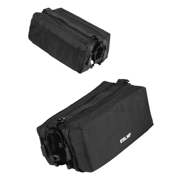 ESLNF Bolsa de doble cara para cuadro de bicicleta, bolsa para manillar de bicicletas de montaña y carretera, bolsa para tubo superior, 17 x 26 x 10 cm