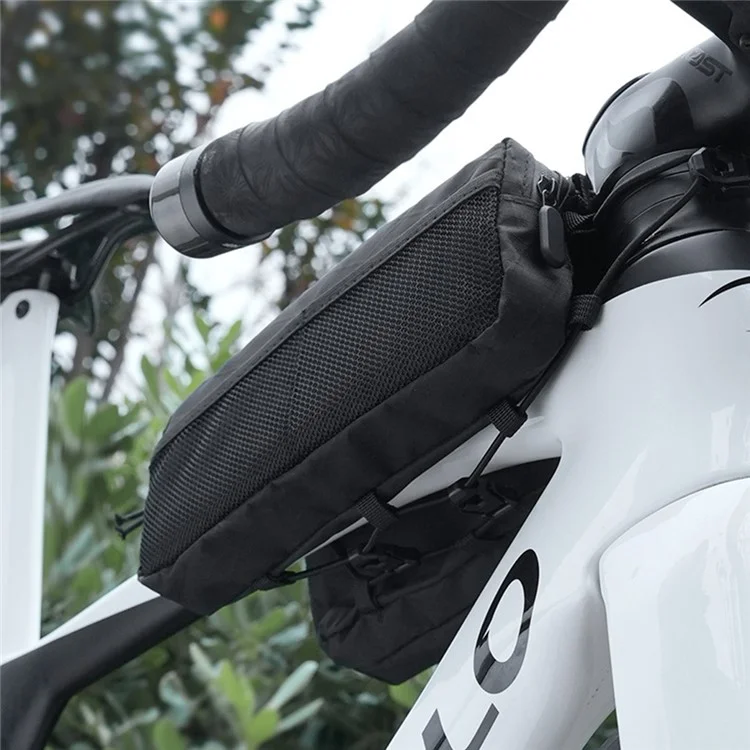 ESLNF Bolsa de doble cara para cuadro de bicicleta, bolsa para manillar de bicicletas de montaña y carretera, bolsa para tubo superior, 17 x 26 x 10 cm
