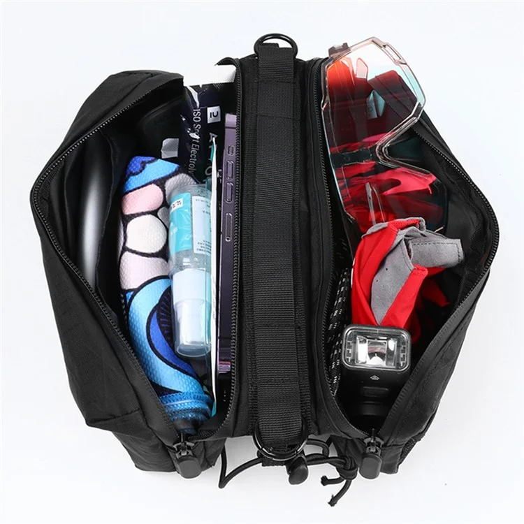 ESLNF Bolsa de doble cara para cuadro de bicicleta, bolsa para manillar de bicicletas de montaña y carretera, bolsa para tubo superior, 17 x 26 x 10 cm