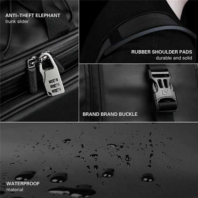 RHINOWALK RK6100 30L Large Capacity Expandable MTB Bike Bag Waterproof Bicycle Trunk Bag