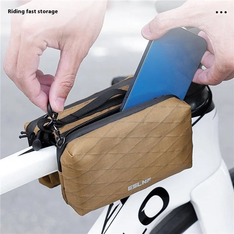 ESLNF 07CF0017 Borsa per telaio bici Borsa per tubo superiore MTB Borsa per sella bicicletta da strada con tracolla