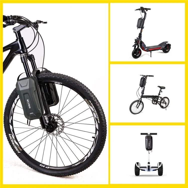 WILD MAN GD99X 1L Elektroroller EVA Hartschalen-Schnellverschluss-Lenkertasche für Falt-E-Bike, Größe S - Armeegrün
