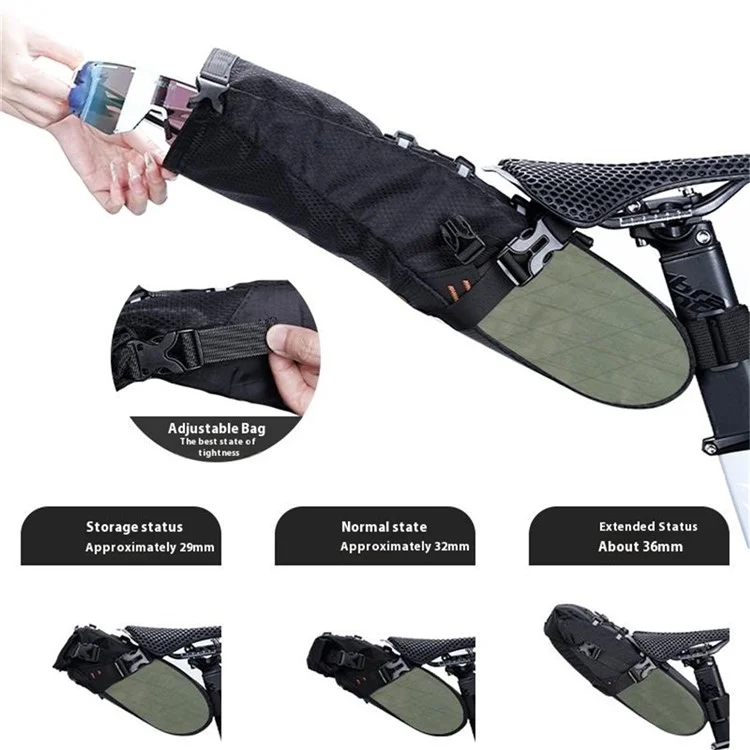ENLEE Outdoor Fahrrad-Gepäcktasche Multifunktional 5,8L Große Kapazität Wasserdicht Fahrrad-Rücktasche - Grün
