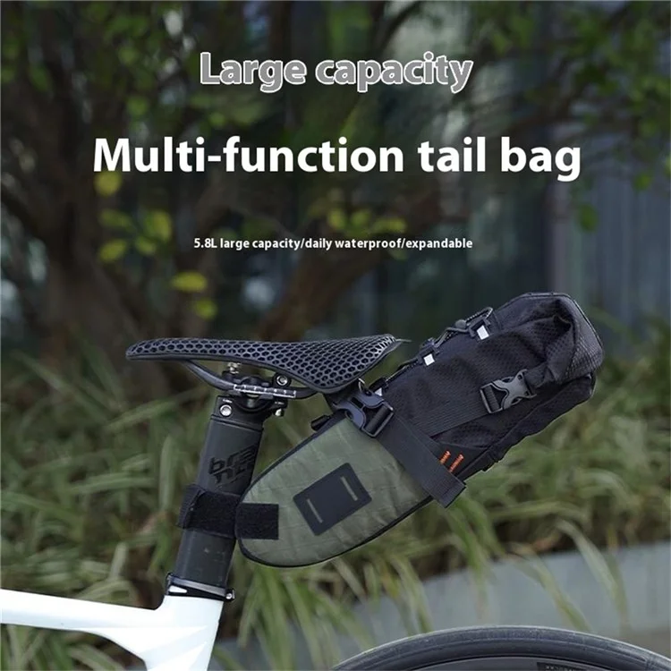 ENLEE Outdoor Fahrrad-Gepäcktasche Multifunktional 5,8L Große Kapazität Wasserdicht Fahrrad-Rücktasche - Grün