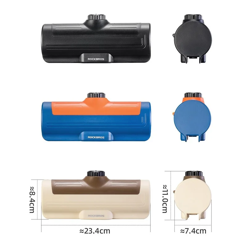 ROCKBROS 30120125 / 89111 Anti Theft Hard Shell Cycling Storage Box with Combination Lock for Mountain Road Bicycle - Beige+Brown