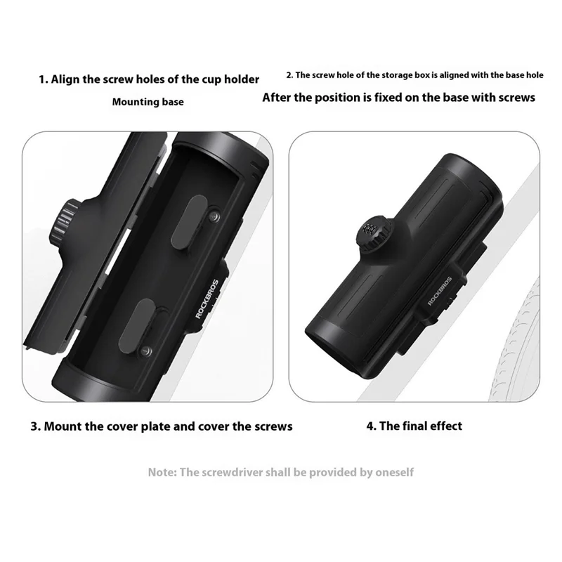 ROCKBROS 30120125 / 89111 Anti Theft Hard Shell Cycling Storage Box with Combination Lock for Mountain Road Bicycle - Beige+Brown