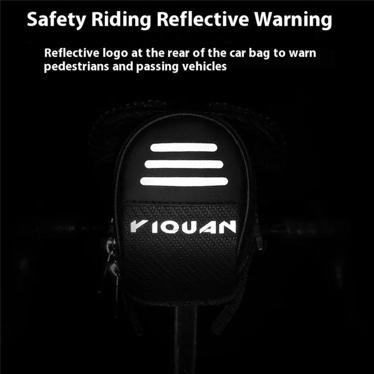 YIQUAN 07CI0015 Waterproof Bike Saddle Bag for Mountain Road Cycling Reflective Bicycle Seat Pack