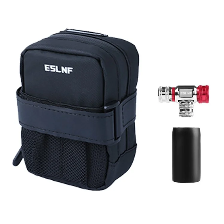 ESLNF 07CI0012 Cycling Equipment Riding Saddle Bag Bike Tool Kit Mini Tail Bag with Valve - Silver