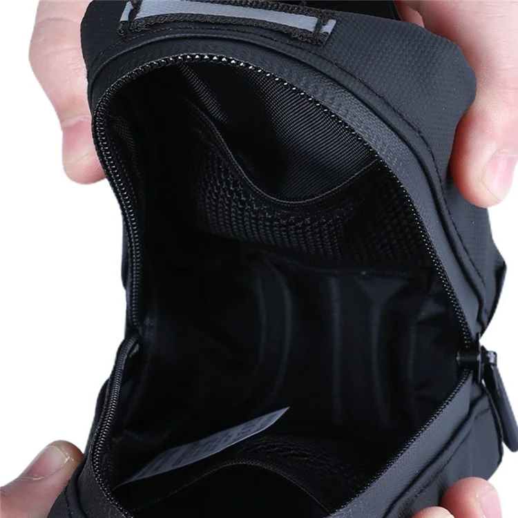 ESLNF 07CI0012 Cycling Equipment Riding Saddle Bag Bike Tool Kit Mini Tail Bag with Valve - Silver