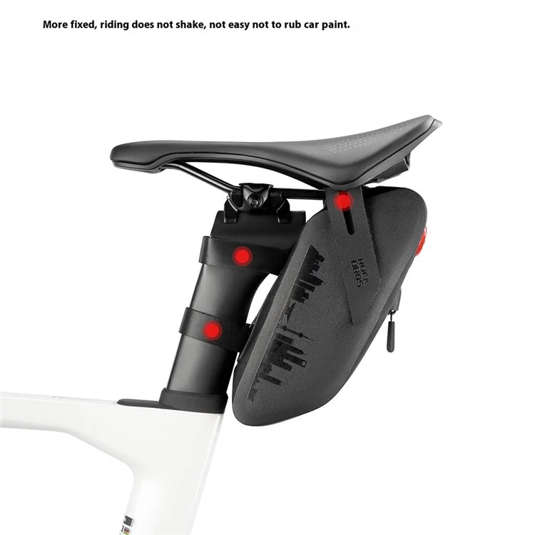ROCKBROS 0.8L Waterproof Bike Saddle Bag with Smart Brake Sensing Taillight for Night Riding