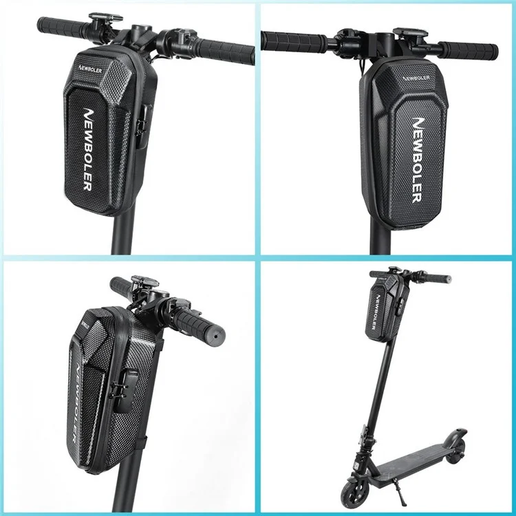 NEWBOLER BIKF-BAG240 3L Electric Scooter Handlebar Bag EVA Hard Shell Password Lock Balance Bike Storage Bag