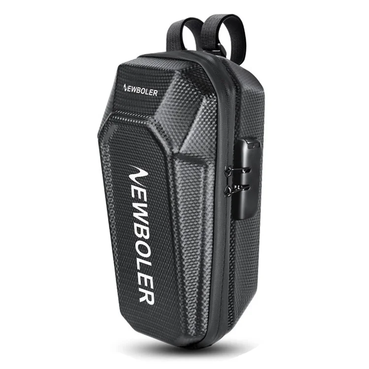 NEWBOLER BIKF-BAG240 Sacoche de guidon de 5 L pour trottinette électrique avec coque rigide EVA et serrure à code pour vélo