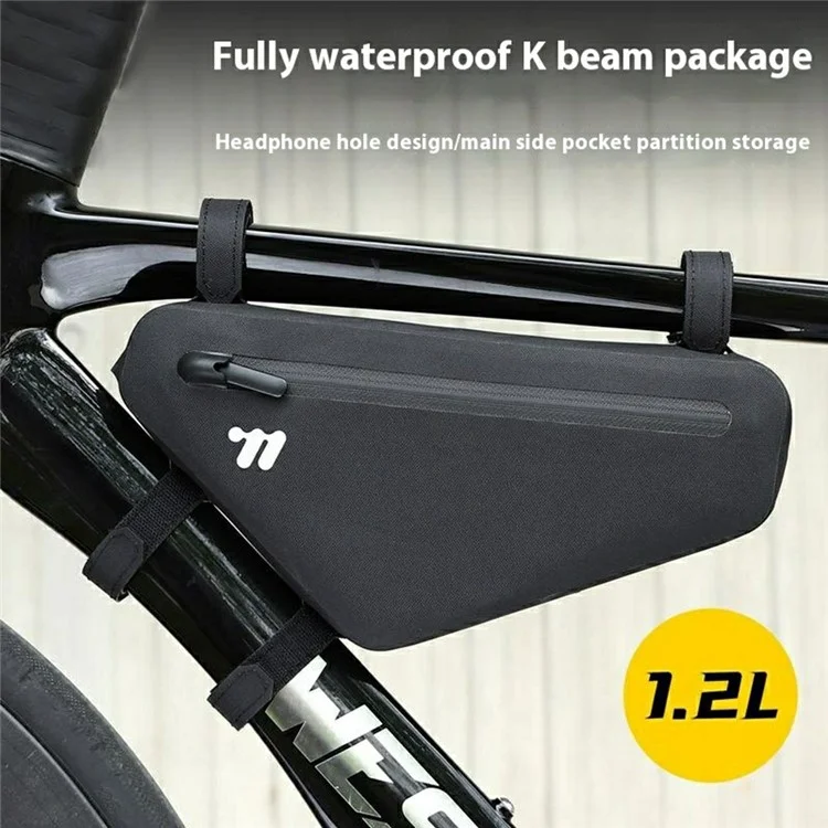 WEST BIKING YP0707402 Bicycle Front Frame Triangle Bag Waterproof Mountain Bike Cycling Storage Pouch