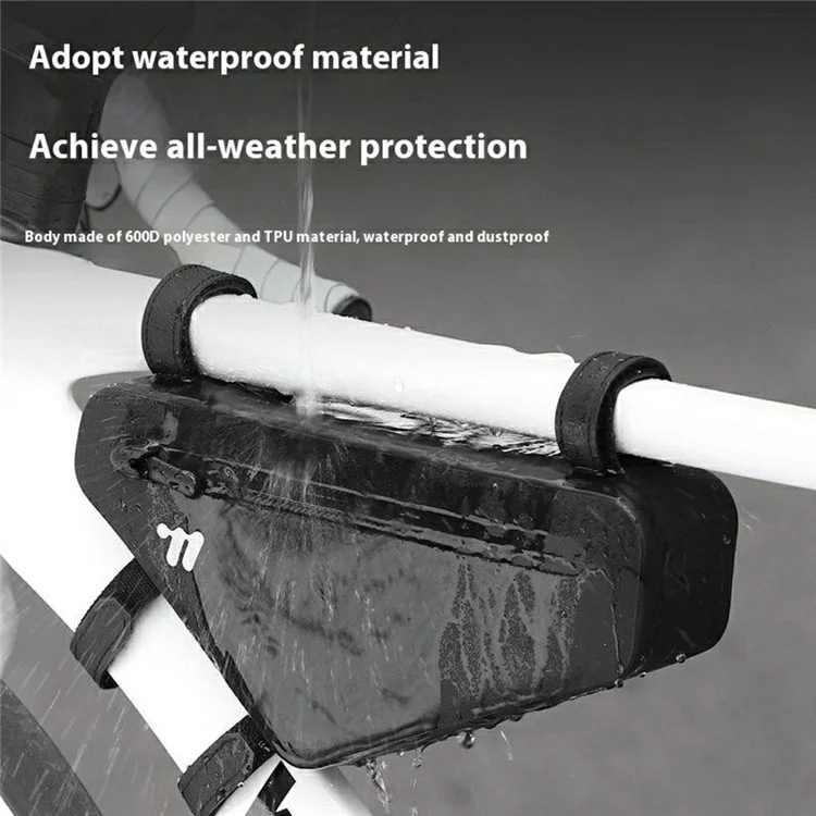 WEST BIKING YP0707402 Bicycle Front Frame Triangle Bag Waterproof Mountain Bike Cycling Storage Pouch