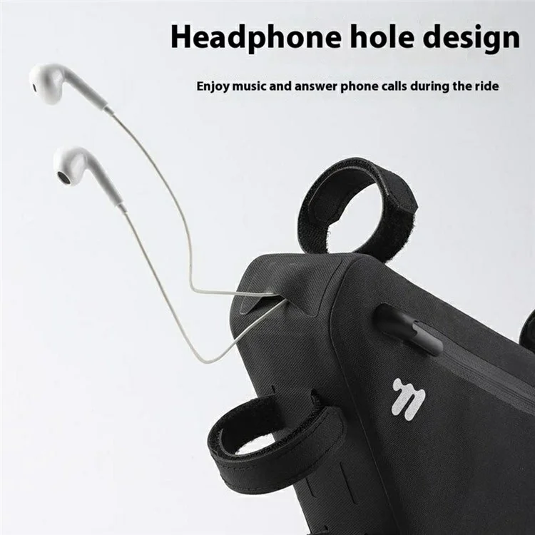 WEST BIKING YP0707402 Bicycle Front Frame Triangle Bag Waterproof Mountain Bike Cycling Storage Pouch