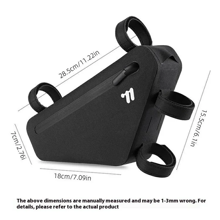 WEST BIKING YP0707402 Bicycle Front Frame Triangle Bag Waterproof Mountain Bike Cycling Storage Pouch