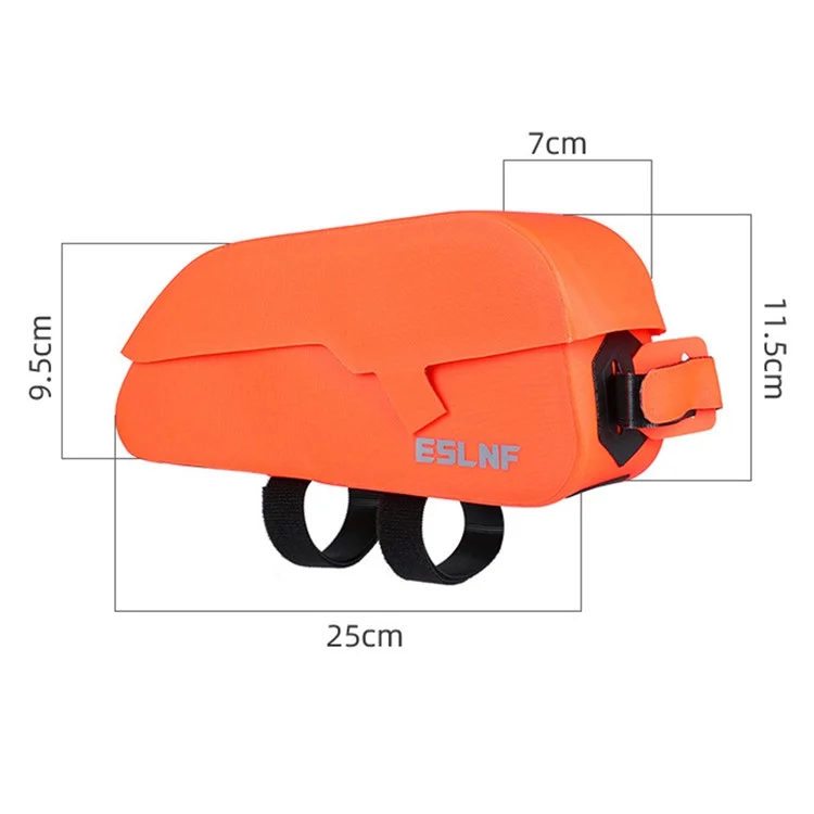 ESLNF 07CF0012 Road Mountain Bike Frame Bag Magnetic Flip Cover TPU Waterproof Bicycle Top Tube Bag - Orange