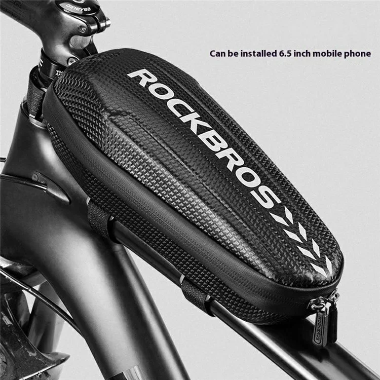 ROCKBROS B60 Bike Frame Bag 1L Waterproof Mountain Road Bicycle Top Tube Hardshell Storage Bag