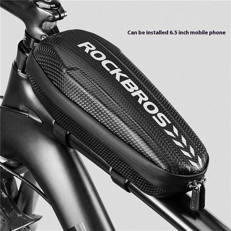 ROCKBROS B61 Bike Frame Bag 1.5L Waterproof Mountain Road Bicycle Top Tube Hardshell Storage Bag