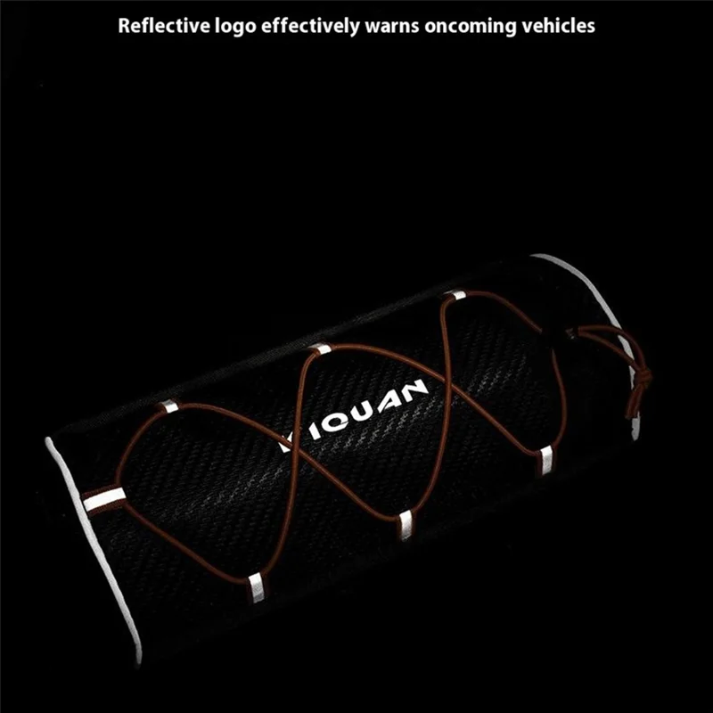 YIQUAN 07CD0040 Borsa Cilindrica per Manubrio da Bicicletta, Sacca Riflettente per Ciclismo con Tracolla
