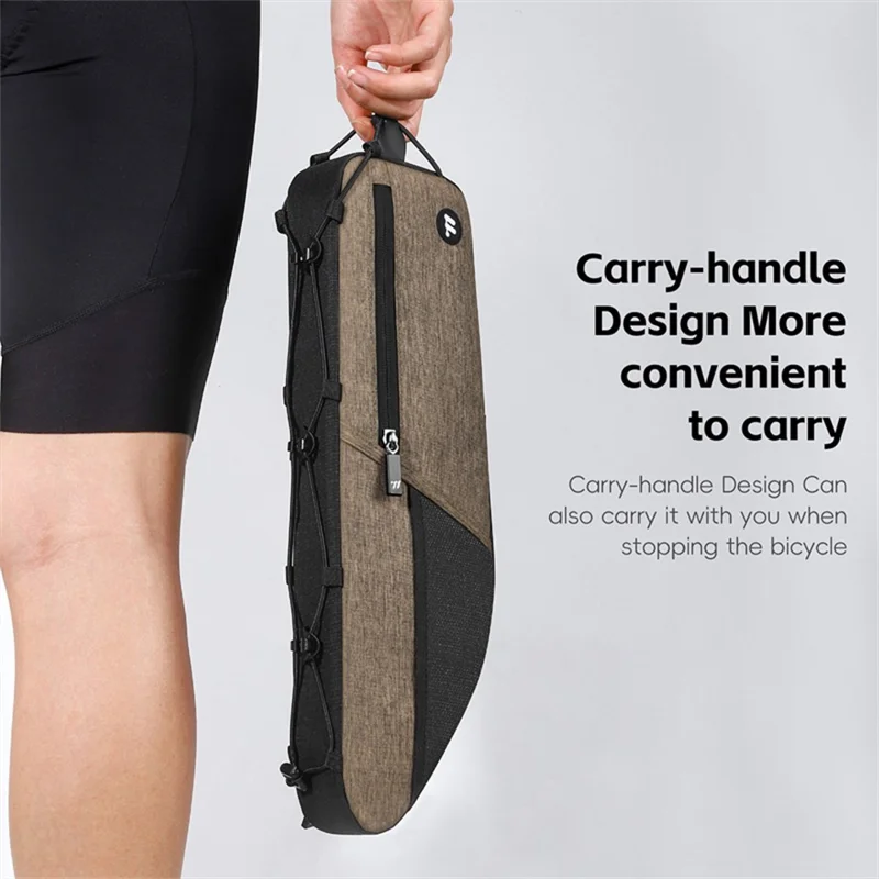 WEST BIKING YP0707400 Borsa per Telaio Bici Borsa Top Tube per Bicicletta da Montagna e Strada Sacca Portaoggetti - Marrone