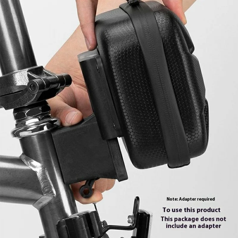 ROCKBROS Sac de vélo à coque rigide en fibre de carbone avec adaptateur, B91 30110091001 / 51210910001